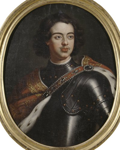Muotokuva keisari Pietari I Suuresta (1672-1725), Nimetön. Öljy kankaalle. Mitat: 77 x 61 cm. Tukholman kansallismuseo tekijältä Unknown artist