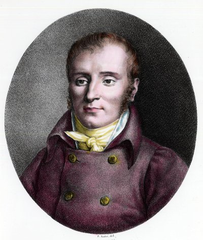 Ranskalaisen lääkärin Francois Xavier Bichatin (1771 - 1802) muotokuva. Kaiverrus 1700-luvulta. Yksityinen kokoelma. tekijältä Unknown artist