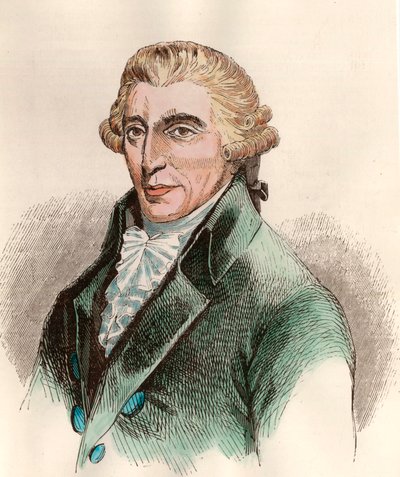 Franz Joseph Haydnin (1732 - 1809), itävaltalaisen säveltäjän muotokuva. Kaiverrus 1700-luvulta. Yksityinen kokoelma. tekijältä Unknown artist