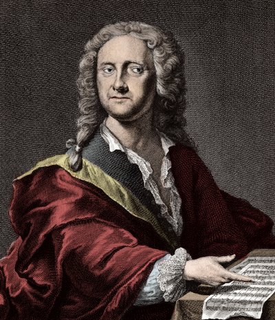 Georg Philipp Telemannin (1681-1767), saksalaisen säveltäjän muotokuva tekijältä Unknown artist