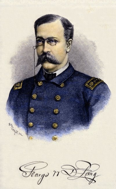 Amerikkalaisen tutkimusmatkailijan (1844-1881) George Washington de Longin muotokuva. tekijältä Unknown artist