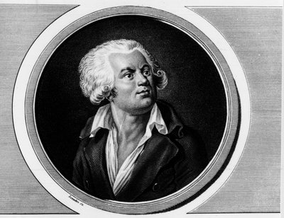 Georges Jacques Dantonin muotokuva, perinteinen lakimies (1759-1794). Kaiverrus "" Täydellinen kokoelma Ranskan vallankumouksen historiallisia maalauksia, kolme osaa.""" 1804. tekijältä Unknown artist