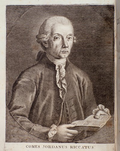 Giordano Riccatin muotokuva (kaiverrus) tekijältä Unknown artist