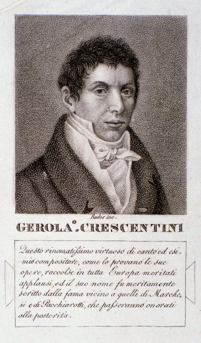 Girolamo Crescentinin muotokuva (kaiverrus) tekijältä Unknown artist