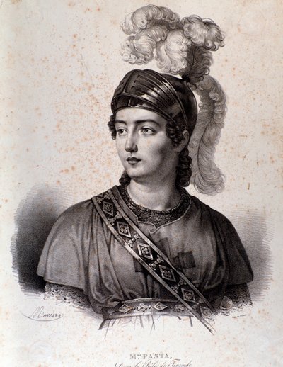 Muotokuva Giuditta Pastasta Tancredissä, Gioacchino Rossinin teos tekijältä Unknown artist