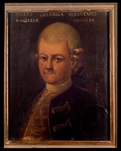 Giuseppe Gazzanigan (1743-1818) italialaisen säveltäjän muotokuva Anonyymi maalaus. 1700-luvulla. Bologna, kansalaismusiikin bibliografinen museo. tekijältä Unknown artist