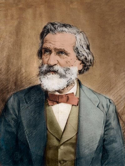 Giuseppe Verdin muotokuva - italialaisen säveltäjän Giuseppe Verdin (1813 - 1901) muotokuva noin 1887 tekijältä Unknown artist
