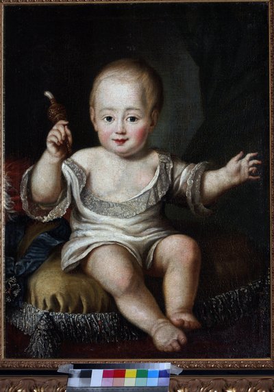 Muotokuva Venäjän suurruhtinas Aleksanteri Pavlovitšista (1777-1825) vauvana, nimettömänä. Öljy kankaalle, 1770-luvun loppu tekijältä Unknown artist