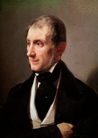 Italialaisen kirjailijan ja runoilijan Tommaso Grossin (1790-1853) muotokuva Anonyymi maalaus. 1800-luvun Milano, Museo di Milano - Italialaisen runoilijan ja kirjailijan Tommaso Grossin muotokuva 1790-1853. Anonyymi maalaus tekijältä Unknown artist