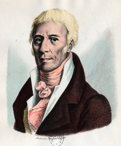 Jean Baptiste Lamarckin (1744-1829), ranskalaisen luonnontieteilijän muotokuva. Kaiverrus 1800-luvulta. Yksityinen kokoelma. tekijältä Unknown artist
