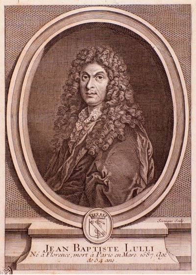 Jean Baptiste Lullyn muotokuva (kaiverrus tekijältä Unknown artist