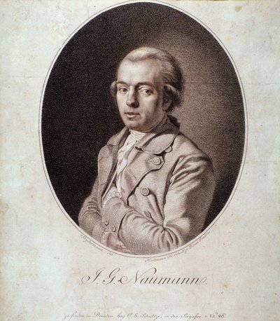 Johann Gottlieb Naumannin muotokuva (kaiverrus) tekijältä Unknown artist