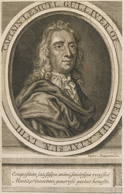 Jonathan Swiftin muotokuva (1667-1745) Kaiverrus 1726 Yksityinen kokoelma tekijältä Unknown artist