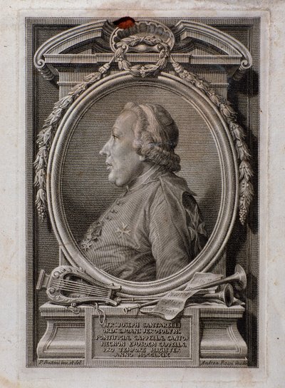 Joseph Santarellin muotokuva (kaiverrus tekijältä Unknown artist