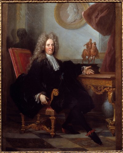 Jules Hardouin Mansartin (1646-1708) muotokuva, arkkitehti ja kuningas Ludvig XIV Anonyymin maalauksen rakennusten johtaja. 1700 Pariisi, koristetaide tekijältä Unknown artist