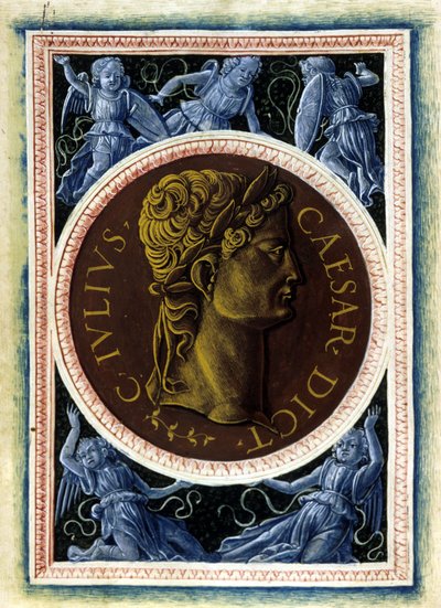 Julius Caesarin muotokuva - Svetonion "Kuvitetut miehet". tekijältä Unknown artist
