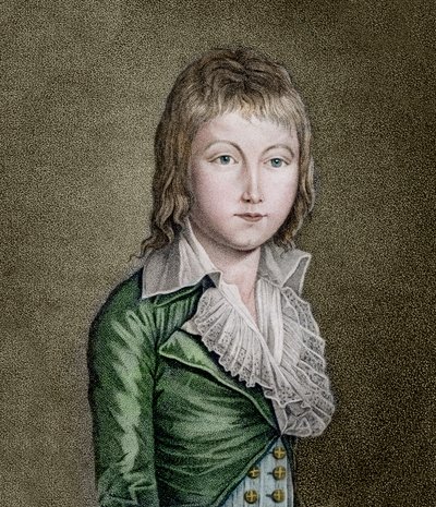 Muotokuva LOUIS XVII:stä (1785-1795) Ranskan daupiinista Litografia tekijältä Unknown artist