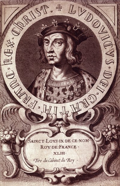 Ludvig IX:n tai Saint Louisin (1214-1270) muotokuva. tekijältä Unknown artist