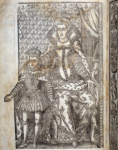 Ludvig XIII:n lapsen ja Marie de Medicin muotokuva. tekijältä Unknown artist