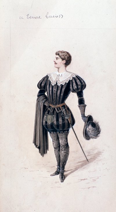 Lucion muotokuva, tenori Lucia di Lammermoor, Gaetano Donizettin ooppera tekijältä Unknown artist