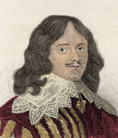Lucius Caryn (noin 1610-1643), 2. varakreivi Falklandin muotokuva, poliitikko, sotilas- ja englantilainen kirjailija. Kaiverrus 1800-luvulta. tekijältä Unknown artist