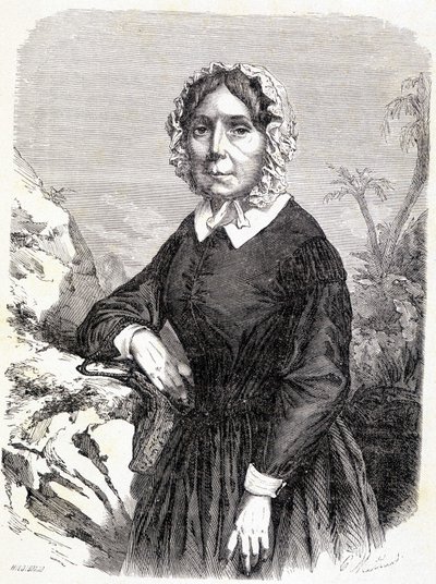 Madame Ida Pfeifferin (1798-1858), itävaltalaisen matkailijan muotokuva. tekijältä Unknown artist