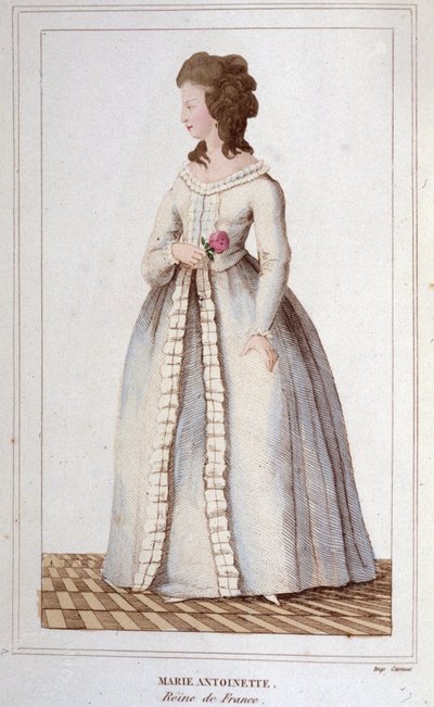 Muotokuva Marie Antoinettesta (1755-1793) kaiverrettu 1830 tekijältä Unknown artist