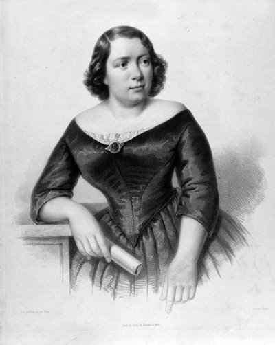 Muotokuva Marietta Albonista (1826-1894), italialainen kontralaulaja. tekijältä Unknown artist