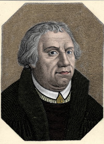 Martin Lutherin (1483-1546), saksalaisen uskonnonuudistajan muotokuva. tekijältä Unknown artist