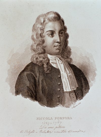 Niccola Porporan muotokuva (kaiverrus tekijältä Unknown artist