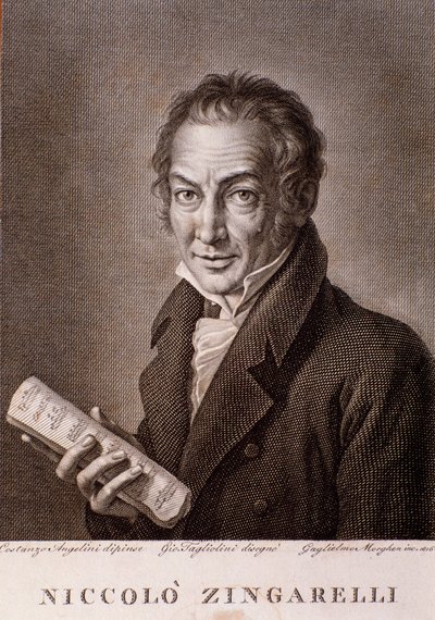 Nicola Antonio Zingarellin muotokuva (kaiverrus tekijältä Unknown artist