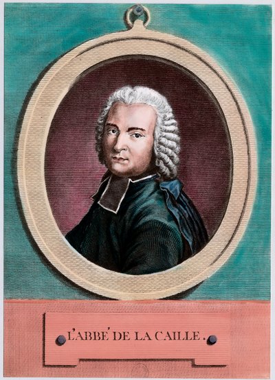 Ranskalaisen tähtitieteilijän Nicolas Louis de Lacaillen (1713 - 1762) muotokuva. Kaiverrus 1700-luvulta. Yksityinen kokoelma. tekijältä Unknown artist