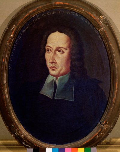 Ottavio Pitonin (1657-1743) italialaisen säveltäjän muotokuva Nimetön maalaus. 1700-luvun Bologna, kansalaismusiikkimuseo tekijältä Unknown artist