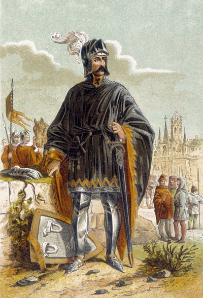 Muotokuva Philip van Arteveldestä (1340-1382), flaamilaispoliitikosta ja Gentin kutojien kapinan johtajasta Flanderin kreivi Ludvig II:ta vastaan, joka tunnetaan nimellä Louis de Male tai Maele (1381). Hän voitti ja kuoli Rozebeken taistelussa (1382). Chro tekijältä Unknown artist