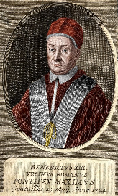 Muotokuva paavi Benedictus XIII:sta (Vincenzo Maria Orsini) (1649 - 1730), 243. paavi. tekijältä Unknown artist