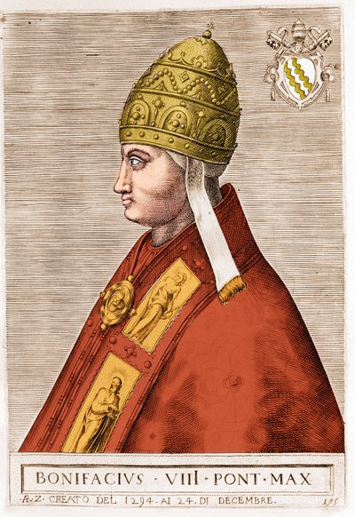 Paavi Bonifatius VIII:n muotokuva (Benedetto Caetani dit Boniface VIII tekijältä Unknown artist