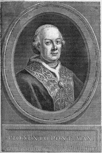 Paavi Pius VI:n (Pius tai Pio tai Giovanni angelo Braschi) muotokuva (1775-1799). tekijältä Unknown artist