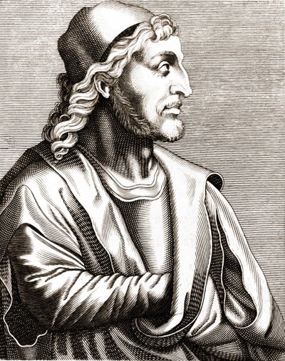 Simone Martinin (1283 - 1344) muotokuva. tekijältä Unknown artist