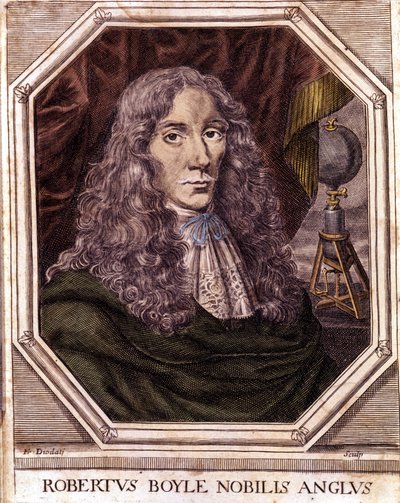 Muotokuva Sir Robert Boylesta (1627-1691), angloirlantilais-fyysikko ja kemisti. tekijältä Unknown artist
