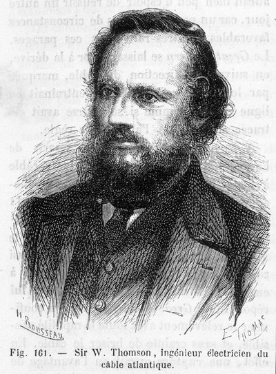 Muotokuva Sir William Thomsonista, Lord Kelvinistä (1824-1907) - Louis Figuierin teoksessa "Tieteen ihmeet" tekijältä Unknown artist