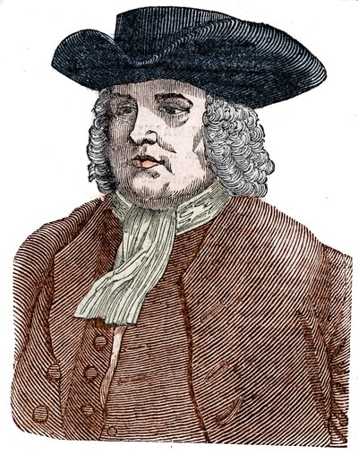 Pennsylvanian perustajan William Pennin (1644-1718) muotokuva. Englantilainen uskonnollinen uudistaja ja kolumnisti. tekijältä Unknown artist