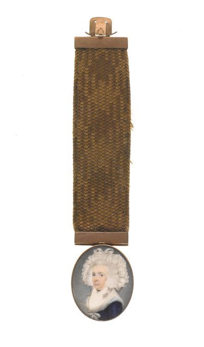 Naisen muotokuva, jonka uskotaan olevan William Eveleighin vaimo, Susannah Eveleigh tekijältä Unknown artist