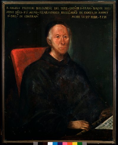 Isän Angelo Tommaso Predierin (1655-1731) muotokuva, italialainen säveltäjä ja opettaja Anonymous maalaus. 1700-luvun Bologna, civico museo musicale tekijältä Unknown artist