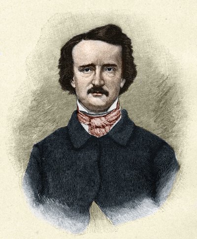 Amerikkalaisen kirjailijan Edgar Allan Poen (1809 - 1849) muotokuva. tekijältä Unknown artist