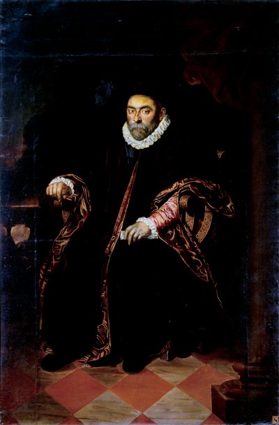 Muotokuva geenidogesta Prospero Centurione Fattinanti (n. 1510-1581) Nimetön maalaus 1500-luvun su. 206x136 cm Chiavari, Palazzo Rocca, Torriglia-kokoelma tekijältä Unknown artist