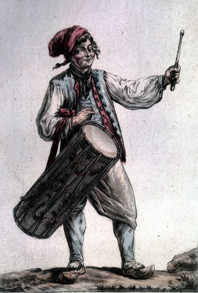 Muotokuva ranskalaisesta tenorista Antoine Trialista (1736 - 1795) Pêre la Joien roolissa André Modeste Grétryn (1741 - 1813) elokuvassa "Ledonkorjuukoneet", Pariisi 1787 tekijältä Unknown artist