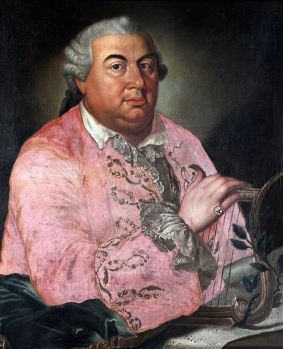 Italialaisen säveltäjän Niccolo Jommellin (1714 -1774) muotokuva Anonyymi maalaus. 1760 Bolognan ympäristössä, kaupunginmuseo ja musiikkikirjasto tekijältä Unknown artist