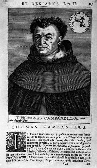 Muotokuva italialaisesta filosofista Tommaso Campanellasta (1568-1639). tuntematon alkuperä 1600-luvulta tekijältä Unknown artist
