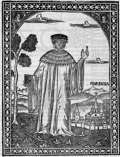 Italian runoilijan Francesco Petrarcan muotokuva (Petrarque tekijältä Unknown artist