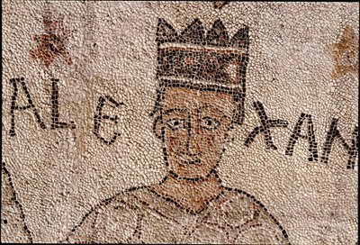Makedoinan kuninkaan ja Persian valloittajan Aleksanteri Suuren (356-323 eKr.) edustus ympäröi Intian eläimistöä Intian valloituksen aikana. Pantaleonen (tai Pantaleonin) jalkakäytävä tekijältä Unknown artist
